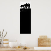 Poster Black White Hors Silhouettes Pop Art (Cuisine)