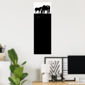 Poster Black White Hors Silhouettes Pop Art (Bureau à domicile)