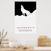 Poster Black White Inspiration Leadership Wolf Pop Art (Cuisine)