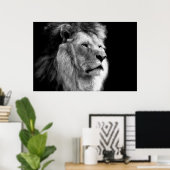 Poster Black & White Lion (Bureau à domicile)