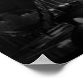 Poster Black White London Tower Bridge la nuit (Coin)