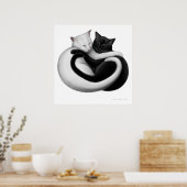 Poster Black & White Love Cats Imprimer (Cuisine)
