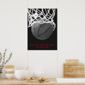 Poster Black White Motivation Basketball Sport (Cuisine)