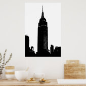 Poster Black & White Pop Art New York (Cuisine)