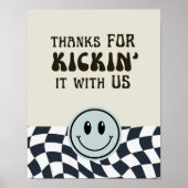 Poster Black & white retro Merci pour le panneau alimenta (Devant)