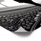 Poster Black & White Romance : Embrace à motifs (Coin)