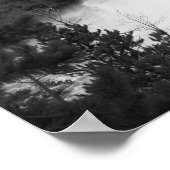 Poster Black & White Upper Falls de Yellowstone 16x20 (Coin)