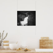 Poster Black & White Upper Falls de Yellowstone 16x20 (Cuisine)
