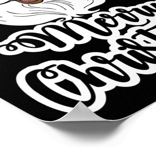 Poster Black winking père Noël joyeux noël amérique afric (Coin)