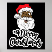 Poster Black winking père Noël joyeux noël amérique afric (Devant)