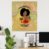 Poster Black Woman African Proverbs cite l'art de la sage (Bureau à domicile)