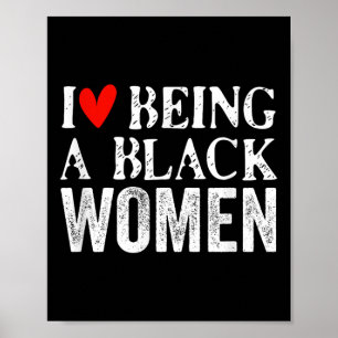 Poster Black Woman Histoire Mois Style J'Aime Être Un Bla