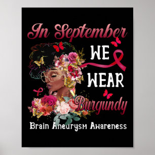 Poster Black Women Flower Butter Cerveau Aneurysm Award