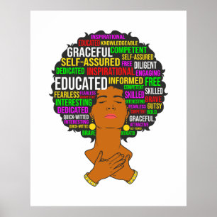 Poster Black women inspirateur positif noir queen mel