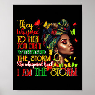 Poster Black Women Melanin Black History Mois Wo