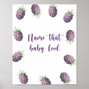 Poster Blackberries - nommez cet aliment pour bébés