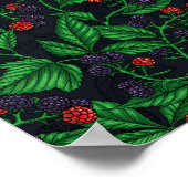 Poster Blackberry sur gris foncé (Coin)