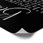 Poster Blackbird Black Script Chanson Lyric Wall Art Impr (Coin)