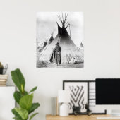 Poster Blackfoot Brave, près de Calgary (Alberta), 1889 (Bureau à domicile)