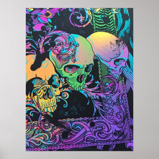 Poster Blacklight avec des tonnes de couleurs (Devant)