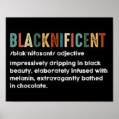 Poster Blacknificent Funny Définition Mois de l'histoire  (Devant)