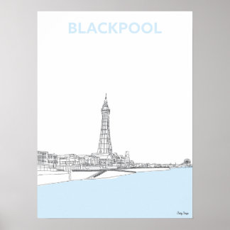 Poster Blackpool Tower, ligne d'origine
