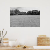 Poster Blackweir Fields, Bute Park, Cardiff. (B&W) (Cuisine)