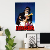 Poster Blacula 1972 Blaxploitation Horror v6 (Bureau à domicile)