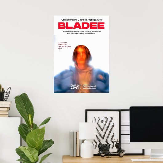 Poster bladee (Bureau à domicile)
