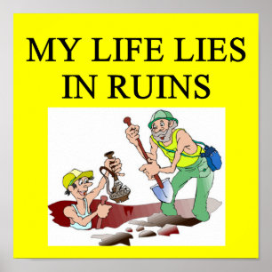 Poster blague archéologique