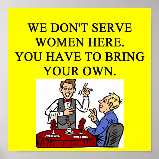Poster blague chauviniste de bar à cochon mâle (Devant)