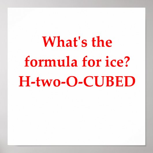 Poster blague de chimie (Devant)