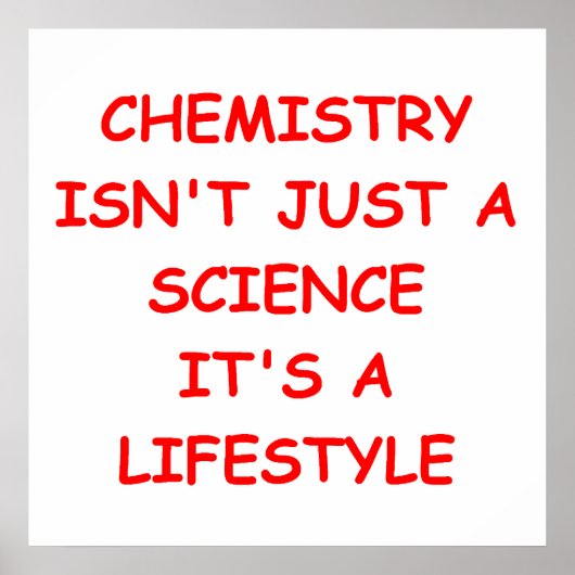 Poster blague de chimie (Devant)