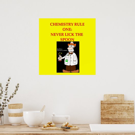 Poster blague de chimie (Cuisine)