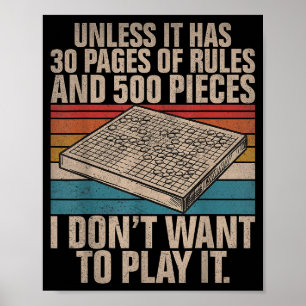 Poster Blague de jeu de société Jeu de société drôle