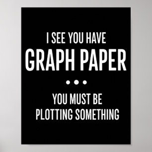 Poster Blague de papier graphique drôle de mathématiques,