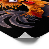 Poster Blague de poulet coq drôle F Caw F (Coin)