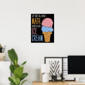 Poster Blague de professeur de mathématiques sur les math (Bureau à domicile)