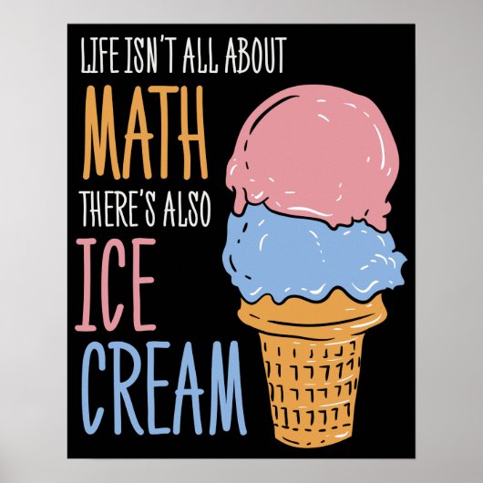 Poster Blague de professeur de mathématiques sur les math (Devant)