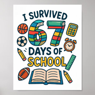 Poster Blague d'école amusante Six Sept Mème Élève Enseig