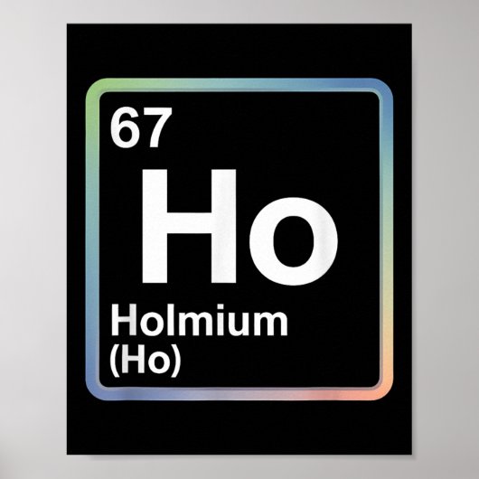 Poster Blague drôle 67 Mème Holmium Physique Professeur d (Devant)