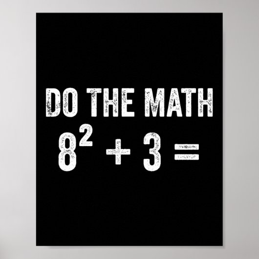 Poster Blague drôle 67 Meme Math Six Seven Professeur Bra (Devant)