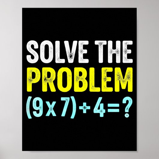 Poster Blague drôle 67 Mème Six Sept Prof de maths Pourri (Devant)