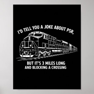 Poster Blague drôle de chemin de fer psr precision progra