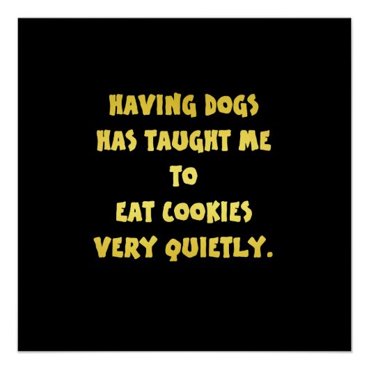 Poster Blague drôle de chiens et de biscuits (Devant)