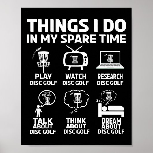 Poster Blague drôle de golf discal avec arbre de golf dis (Devant)
