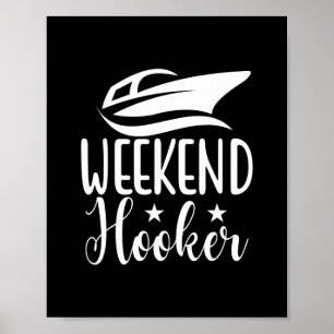 Poster Blague drôle de week-end Marin Croisière Yacht Mar