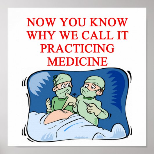 Poster blague du médecin (Devant)