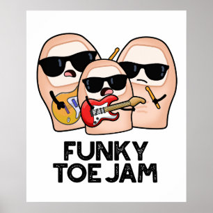 Poster Blague musicale funky sur les orteils
