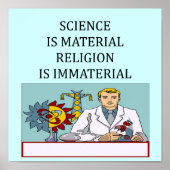 Poster blague science vs religion (Devant)